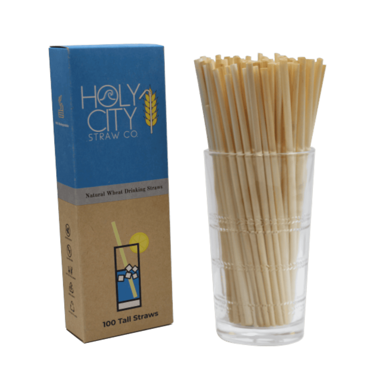 Tall Wheat Straws by Holy City Straw Company