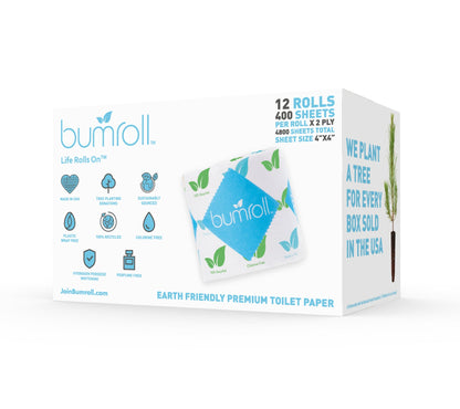 Bumroll Premium Toilet Paper, Made In The USA, With US & North American Materials, 100% Recycled, Chlorine Free, PBA Free, Plants Trees In The USA by Join Bumroll
