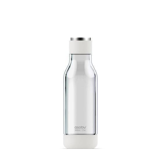 White Inner Peace Glass Water Bottle by ASOBU®