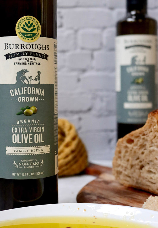 Organic Extra Virgin Olive Oil Family Blend 2022 by Burroughs Family Farms