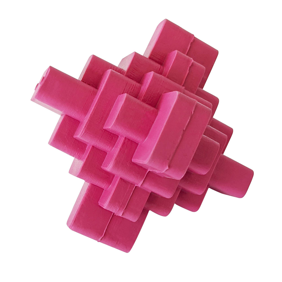 Geometric TPR Dog Chew Toy - Pink by American Pet Supplies