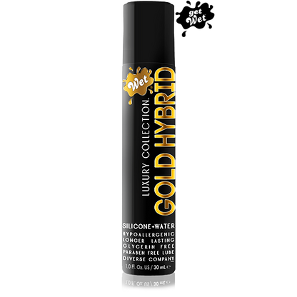 WET Gold Luxury Hybrid Water Silicone Blend Lubricant by Trigg Laboratories