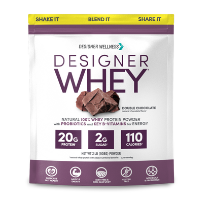 Double Chocolate Designer Whey 2 lb : 100% Whey Protein Powder - Designer Protein®