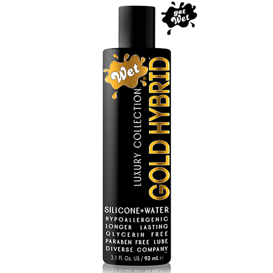 WET Gold Luxury Hybrid Water Silicone Blend Lubricant by Trigg Laboratories