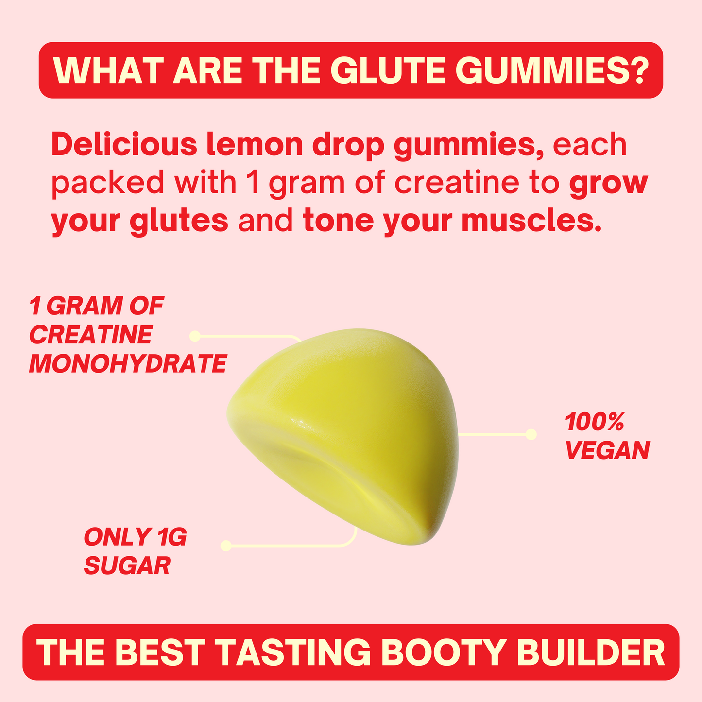 Glute Gummies | Creatine Gummies | Peach Perfect