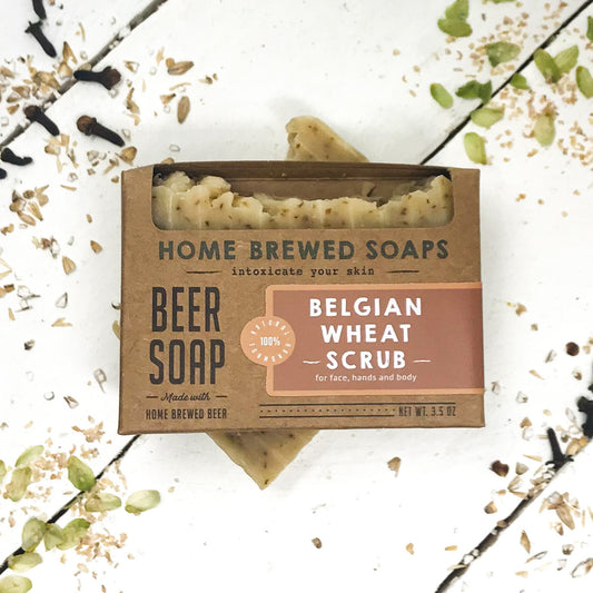 Beer Soap - Belgian Wheat Scrub - Beer Lovers Gifts by Home Brewed Soaps