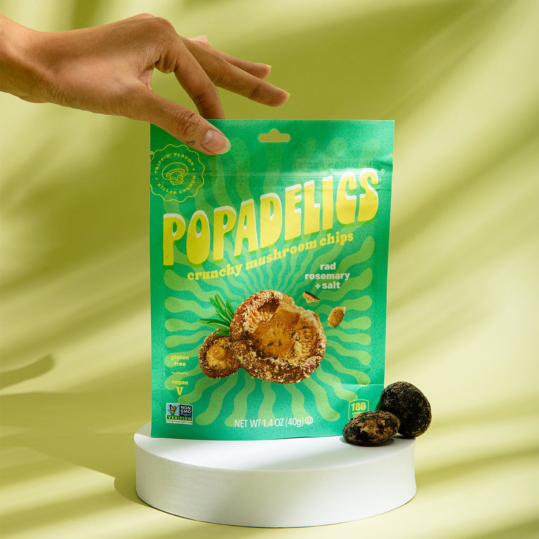 Popadelics Crunchy Mushroom Chips - Rad Rosemary + Salt by Popadelics