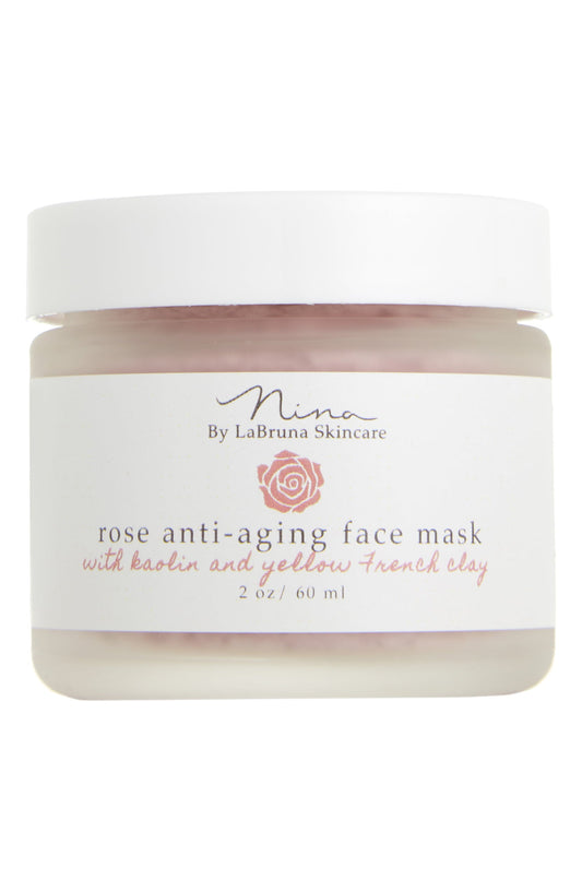 Rose Anti-Aging Face Mask with Kaolin and Yellow French Clay by LaBruna Skincare