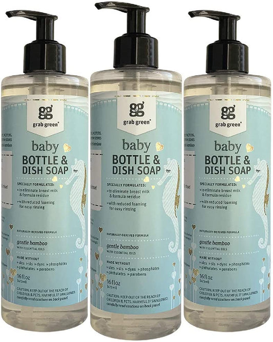 Baby Bottle & Dish Soap - Gentle Bamboo - 3 Pack