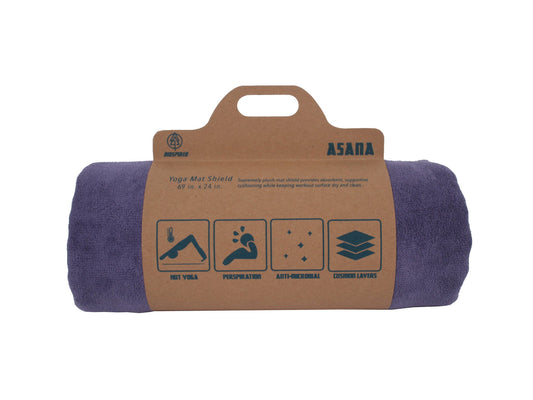 Biospired Asana XL Hot Yoga Towel, Purple by The Everplush Company