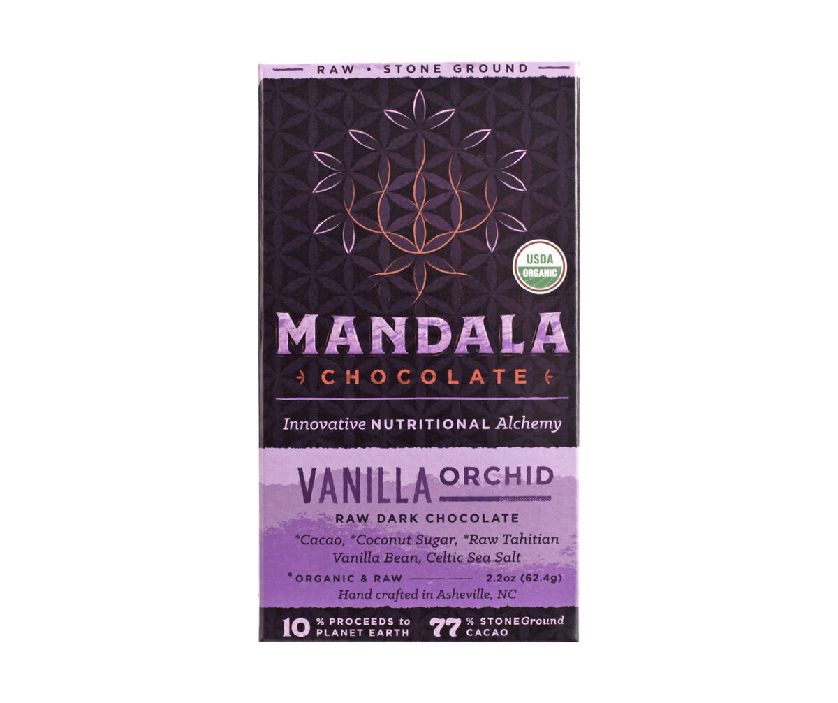 Organic 77% Cacao Vanilla Orchid Chocolate Bar - 6 x 2.2oz by Farm2Me