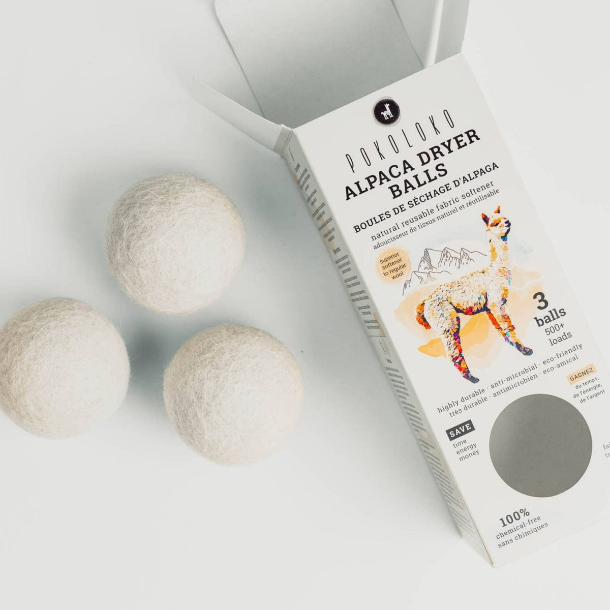 Alpaca Dryer Balls by POKOLOKO