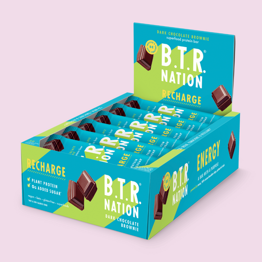 Dark Chocolate Brownie RECHARGE (12 Count) 🍫 by B.T.R. Bar