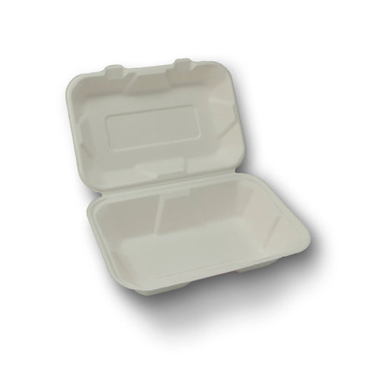 Hoagie Box Fiber Hinged Container, 200-Count Case by TheLotusGroup - Good For The Earth, Good For Us