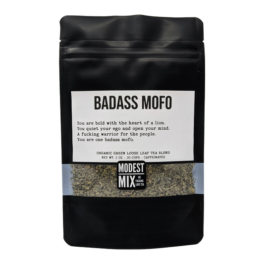 Badass Mofo - bright minty green tea by ModestMix Teas