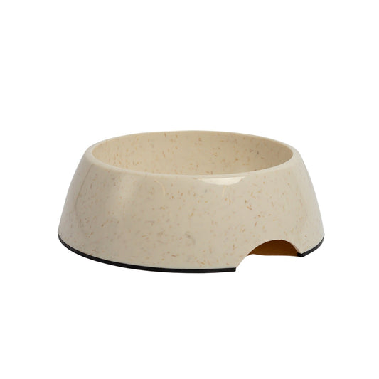 Bamboo Dog Bowl - Eco-Friendly, Non-Toxic, White Swan Design by American Pet Supplies