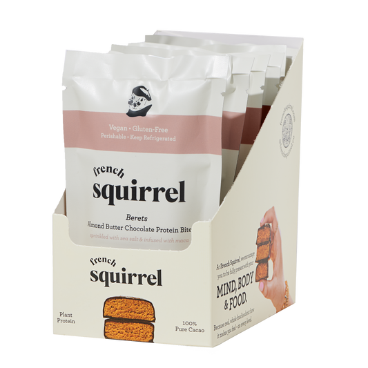 French Squirrel Almond Butter Chocolate Berets (2-Pack) - 6-Pouches x 2-Packs by Farm2Me