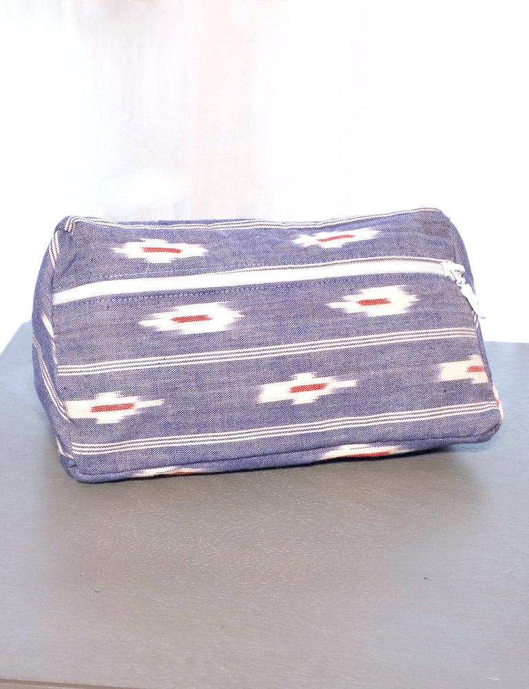 Blue Ikat Toiletry Bag by Passion Lilie