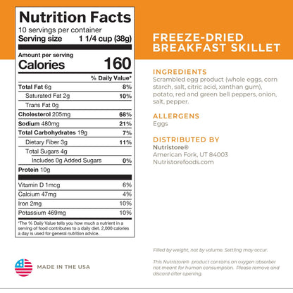 Breakfast Skillet Freeze Dried - #10 Can by Nutristore