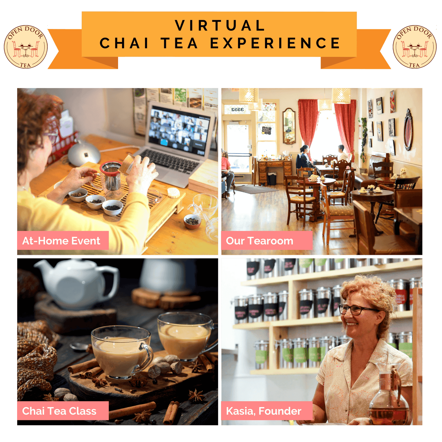 Virtual Chai Tea Experience by Open Door Tea