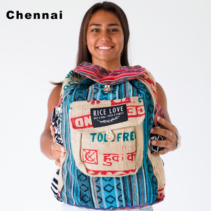 Recycled Travel Backpack by Rice Love