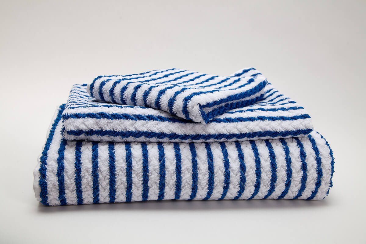 Chevron Blue Ivory by Turkish Towel Collection