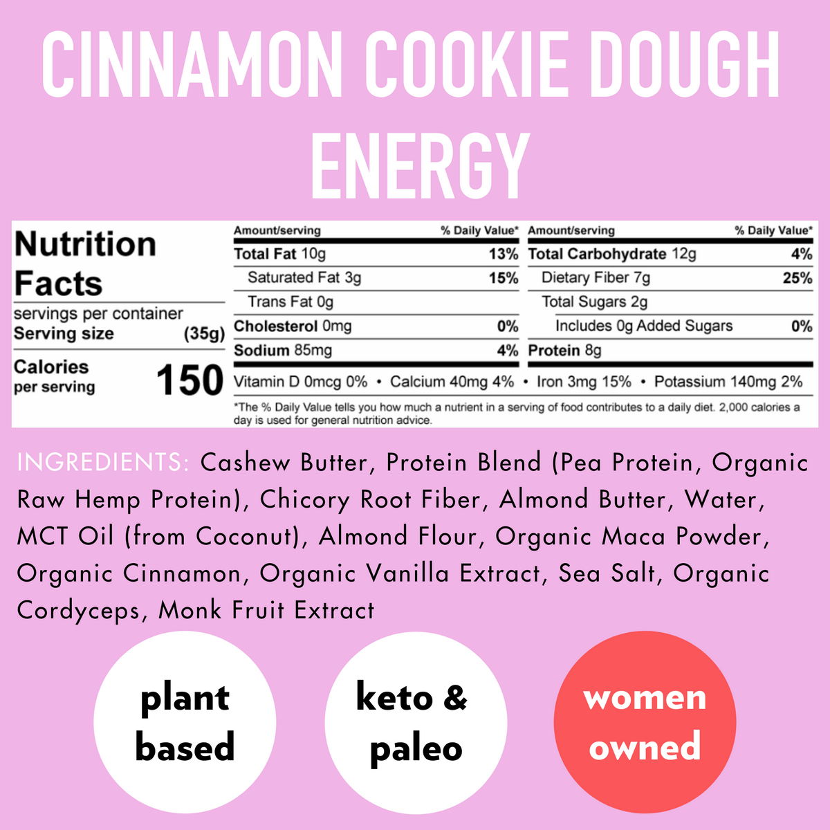 Cinnamon Cookie Dough Sampler (4 Count) by B.T.R. Bar