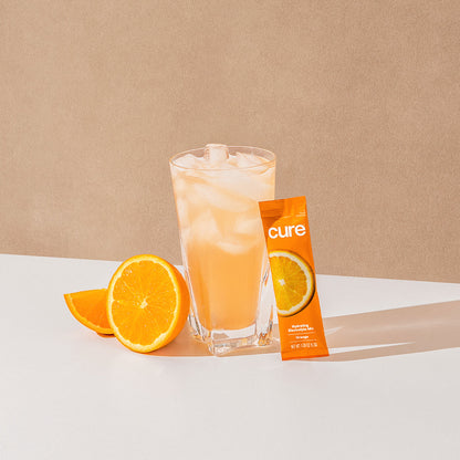 Orange - Hydrating Electrolyte Drink Mix with no Added Sugar or Artificial Ingredients by Cure