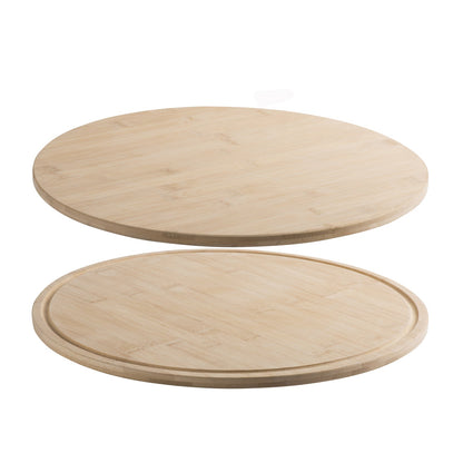 Bamboo Kitchen Cutting Board 14" X 0.5" Cheese And Charcuterie pack of 2 by Hammont