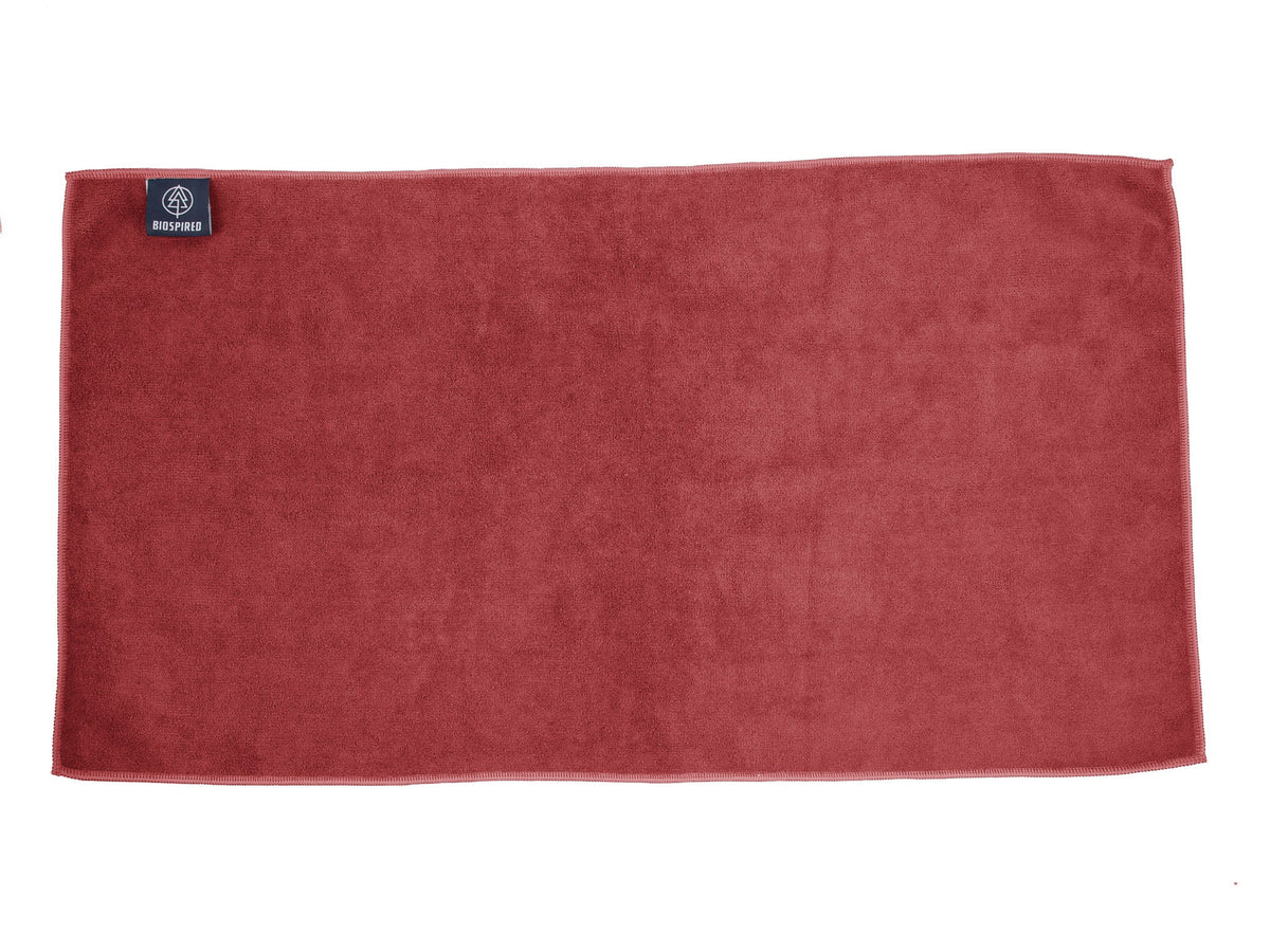 Biospired Asana Yoga Towel, Red by The Everplush Company