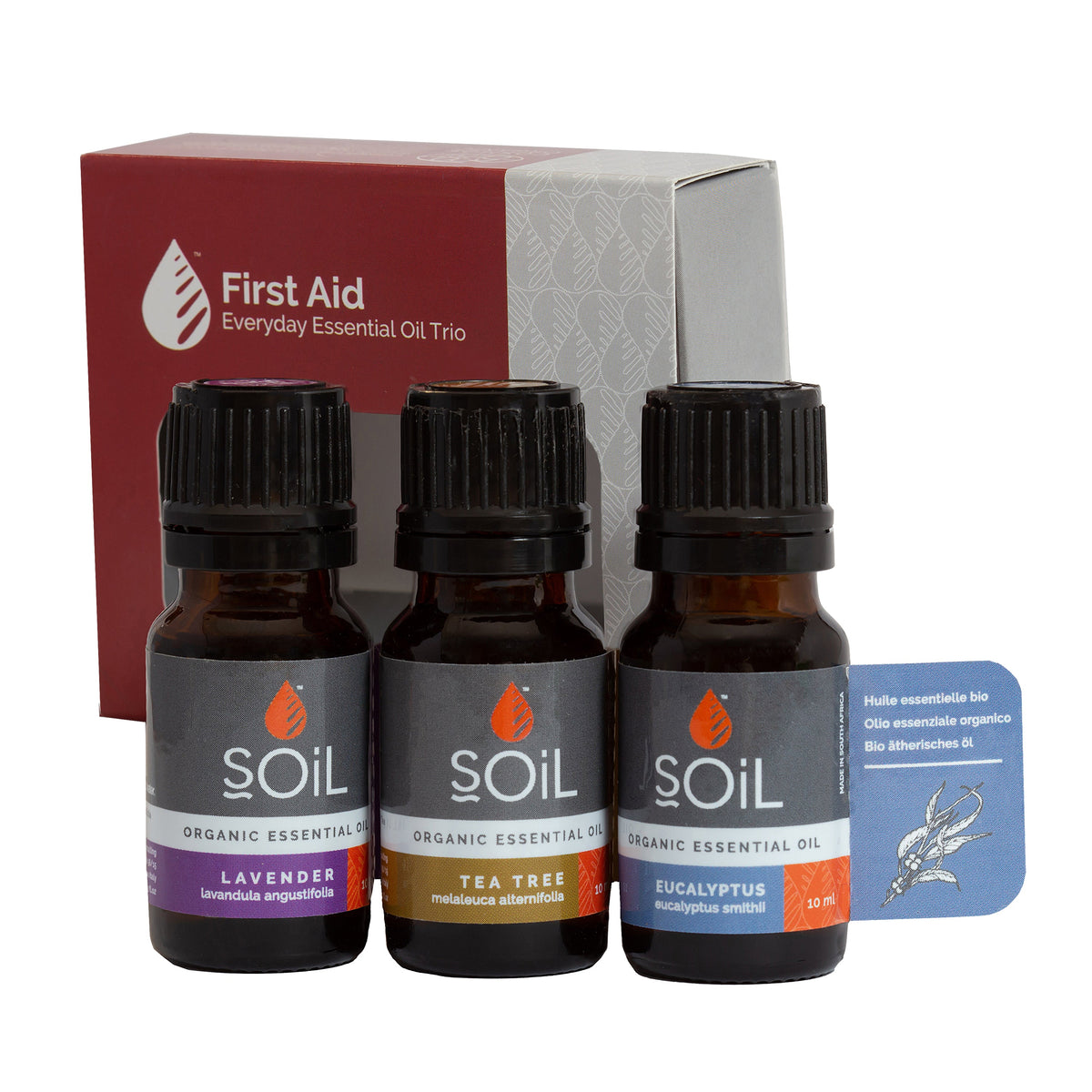 SOiL First Aid Organic Essential Oil Trio by SOiL Organic Aromatherapy and Skincare