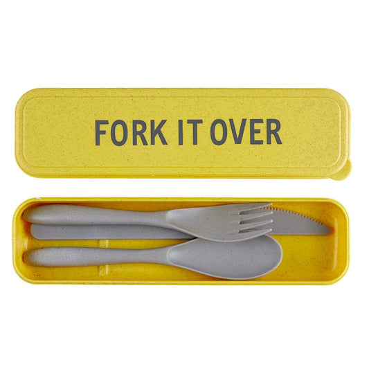Fork It Over Reusable Cutlery Set with Storage Case by The Bullish Store