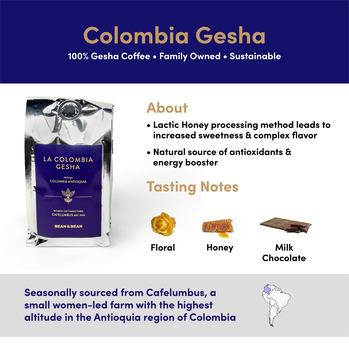 La Colombia Gesha Coffee by Bean & Bean Coffee Roasters