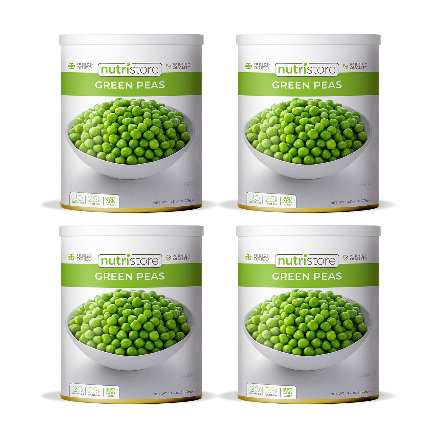 Green Peas Freeze Dried - #10 Can by Nutristore