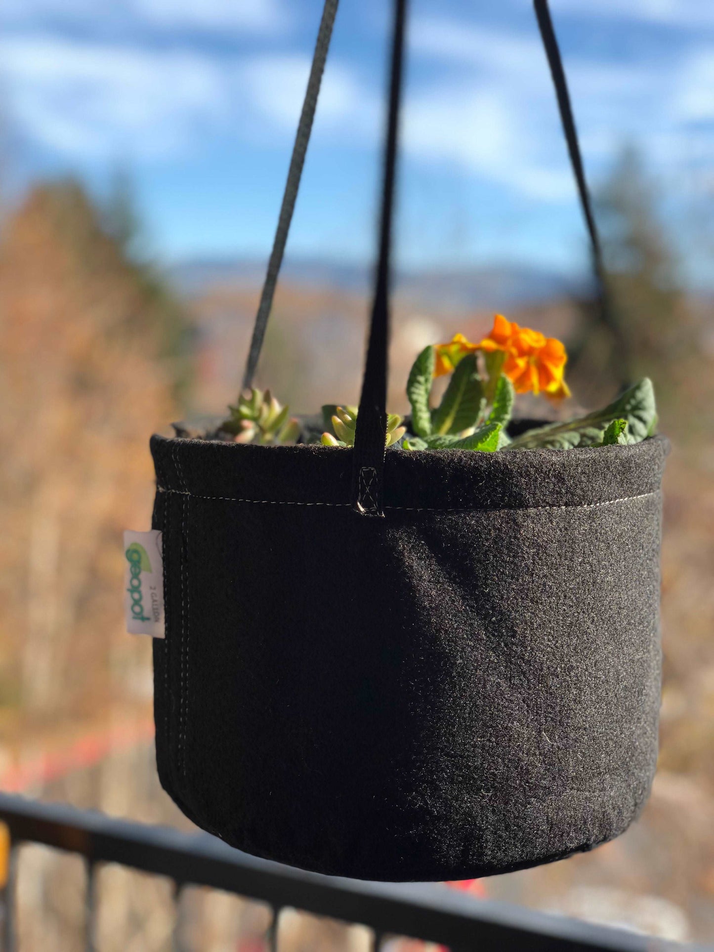 GeoPot Fabric Pot Hanging Garden Basket by Geopot