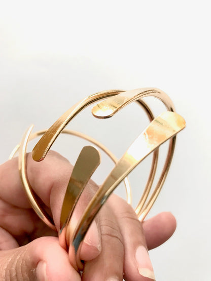 The Coil Brass Bangle (not sold in sets) by Boho Gal Jewelry