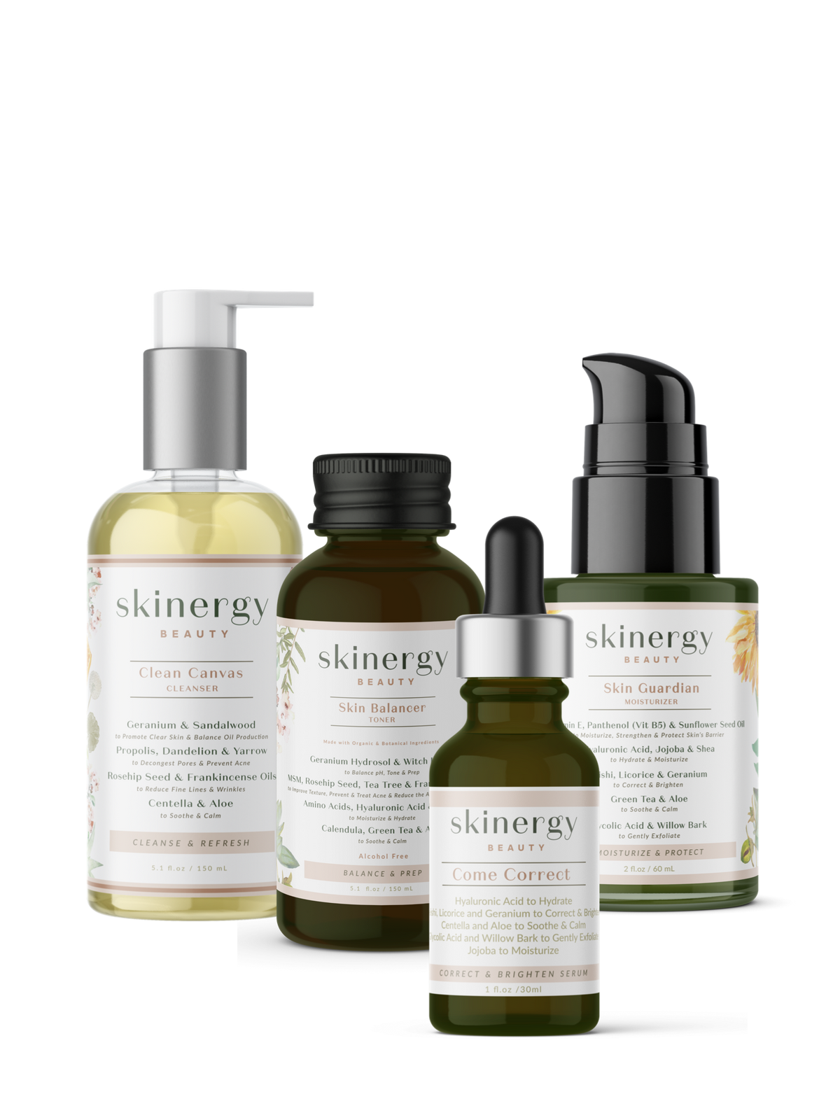 The Re-energizing Four Step Skincare Kit by Skinergy Beauty