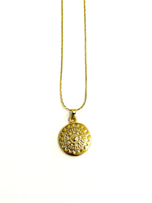 Mandala Charm Necklace by Boho Gal Jewelry