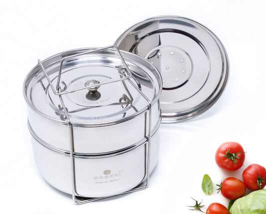 Instant Pot Insert Pans, 2 Tier for 3 Qt / 5 Qt Pressure Cookers by ecozoi