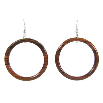 Wood Hoop Earrings by Upavim Crafts