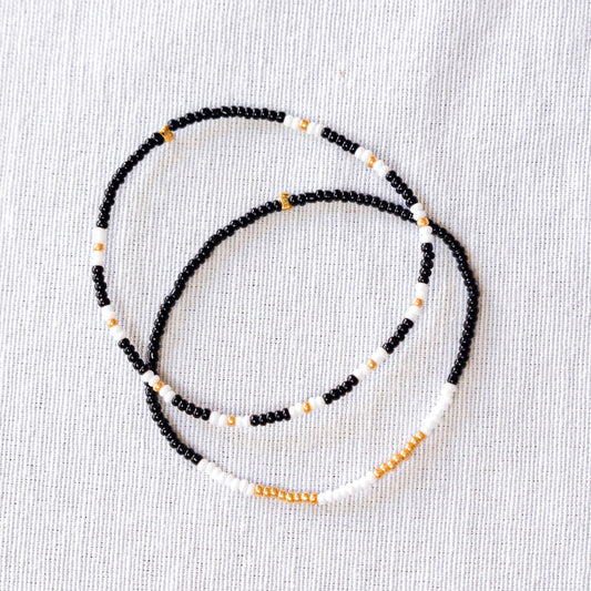 Simple Seed Bead Bracelets - Set of 2 by Upavim Crafts