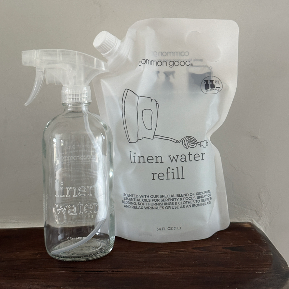 Linen Water Glass Bottle, Botanical Scent