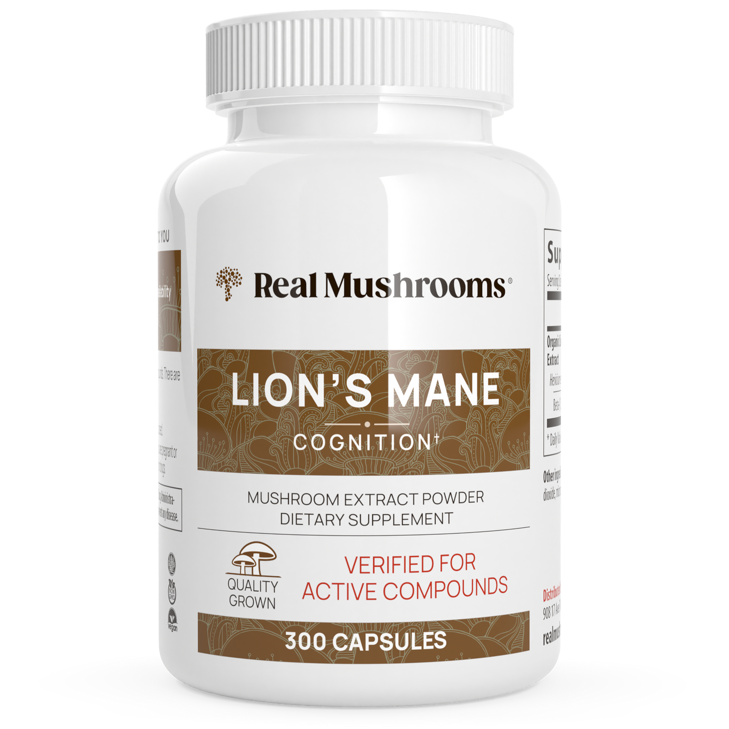 Organic Lions Mane Extract Capsules by Real Mushrooms