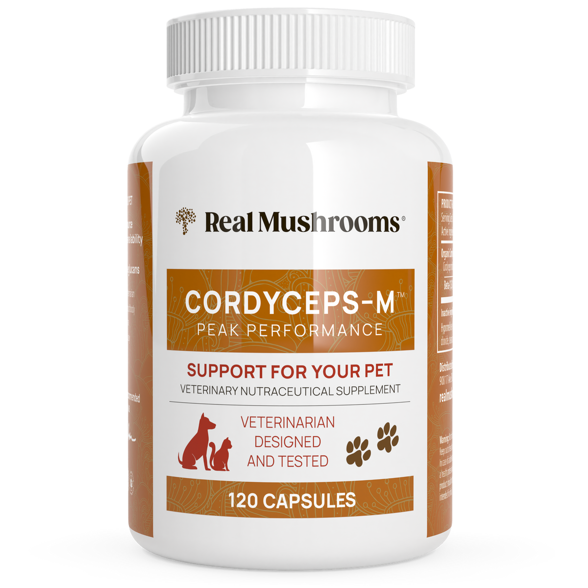 Organic Cordyceps Extract Capsules for Pets by Real Mushrooms