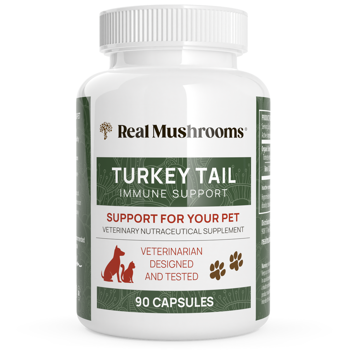 Turkey Tail Extract Capsules for Pets by Real Mushrooms