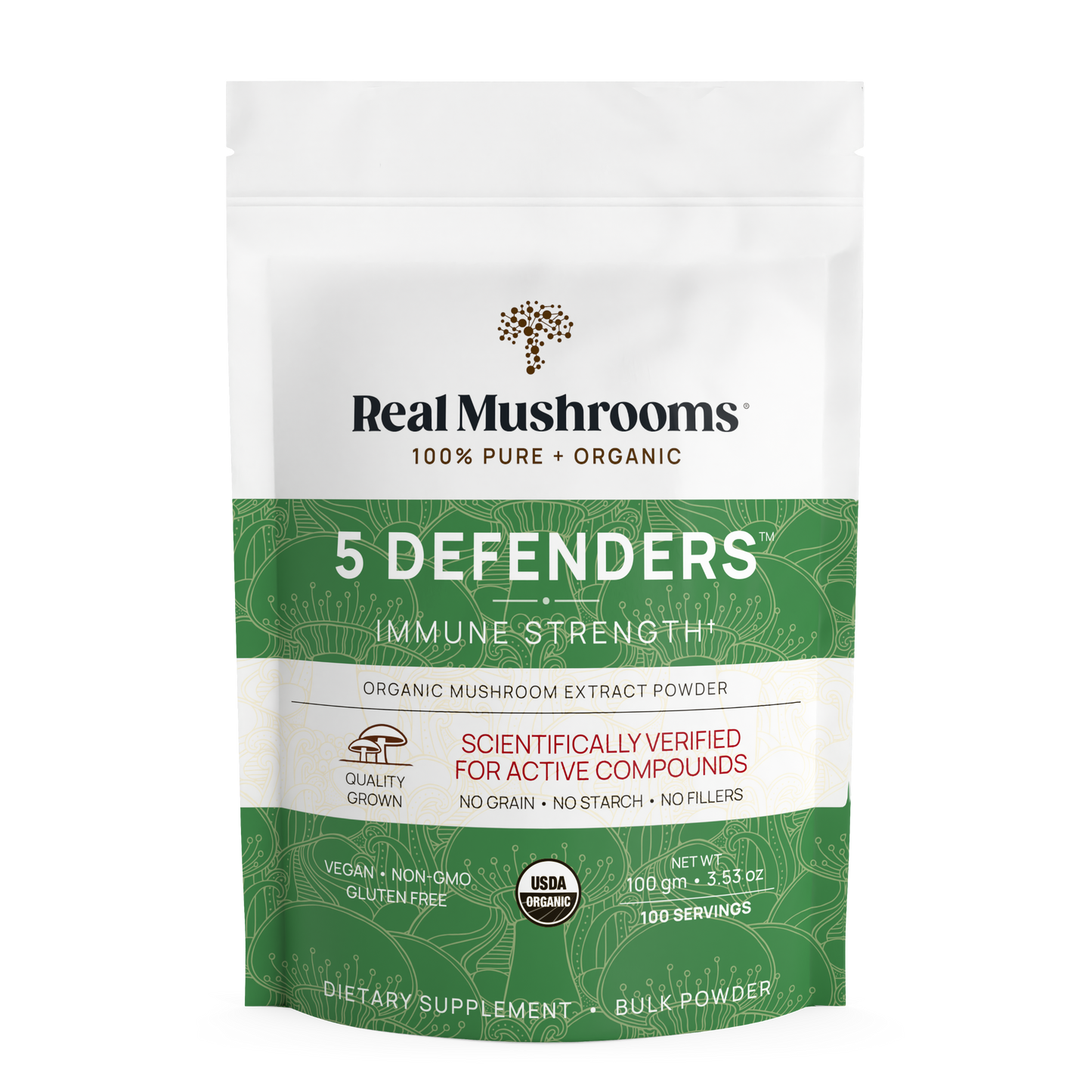 5 Defenders Organic Mushroom Complex – Bulk Powder by Real Mushrooms