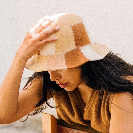 Patchwork Bucket Hat - Naturally Dyed by Made by Minga