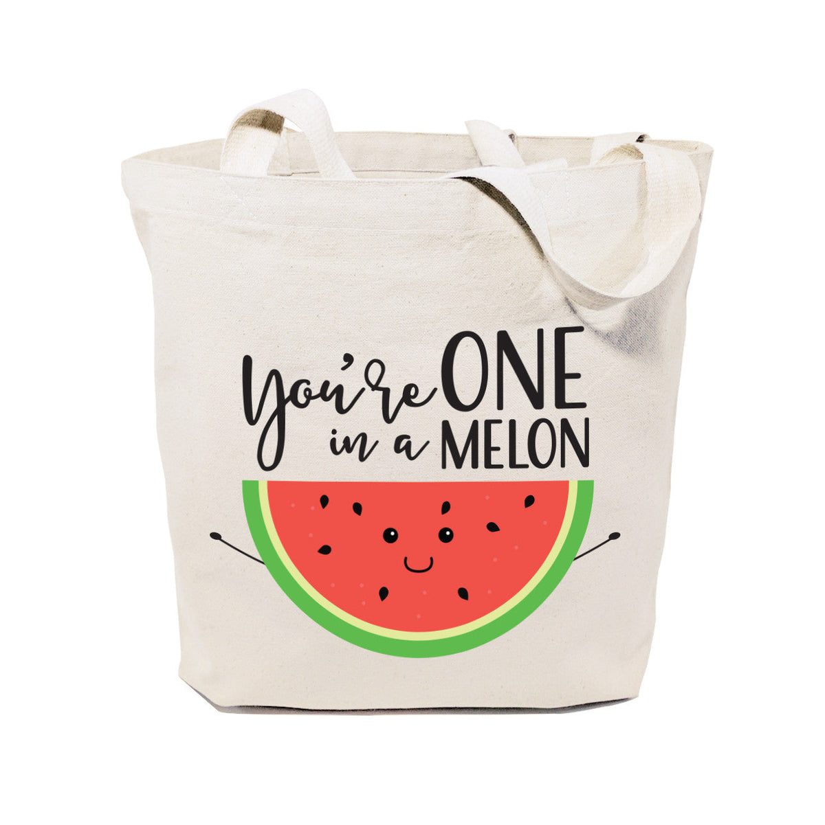 You're One in a Melon Cotton Canvas Tote Bag by The Cotton & Canvas Co.