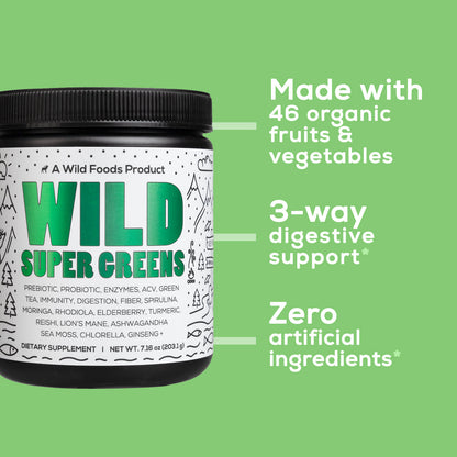 Organic Super Greens Case of 6 by Wild Foods