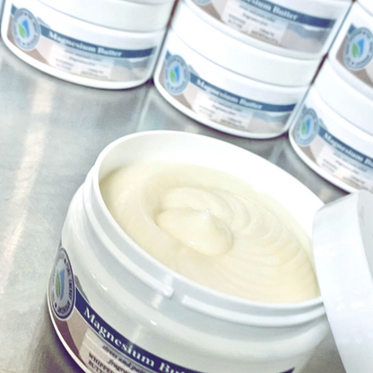 Magnesium Whipped Butter 8oz (Pure & Natural, Unscented) by Pure Energy Apothecary